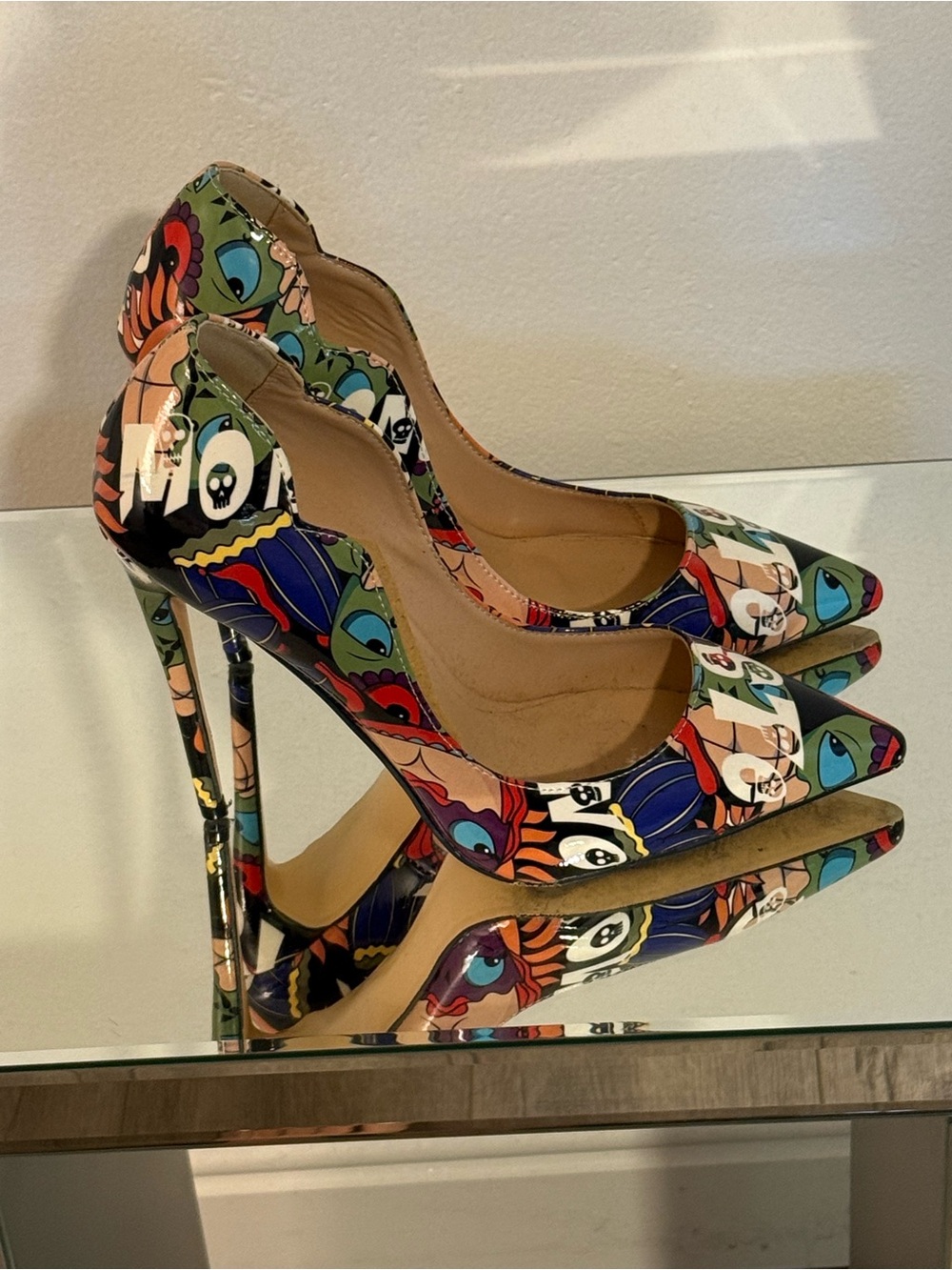 Vibrant Multicolor Pointed Toe Stiletto Pumps